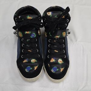 Coach Black Floral Sneakers